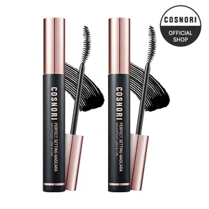 [COSNORI] Perfect Setting Waterproof Mascara Duo (Long & Curl + Volume & Curl, 2 pcs) | Smudge-Proof, Long-Lasting, Clump-Free Eye Makeup