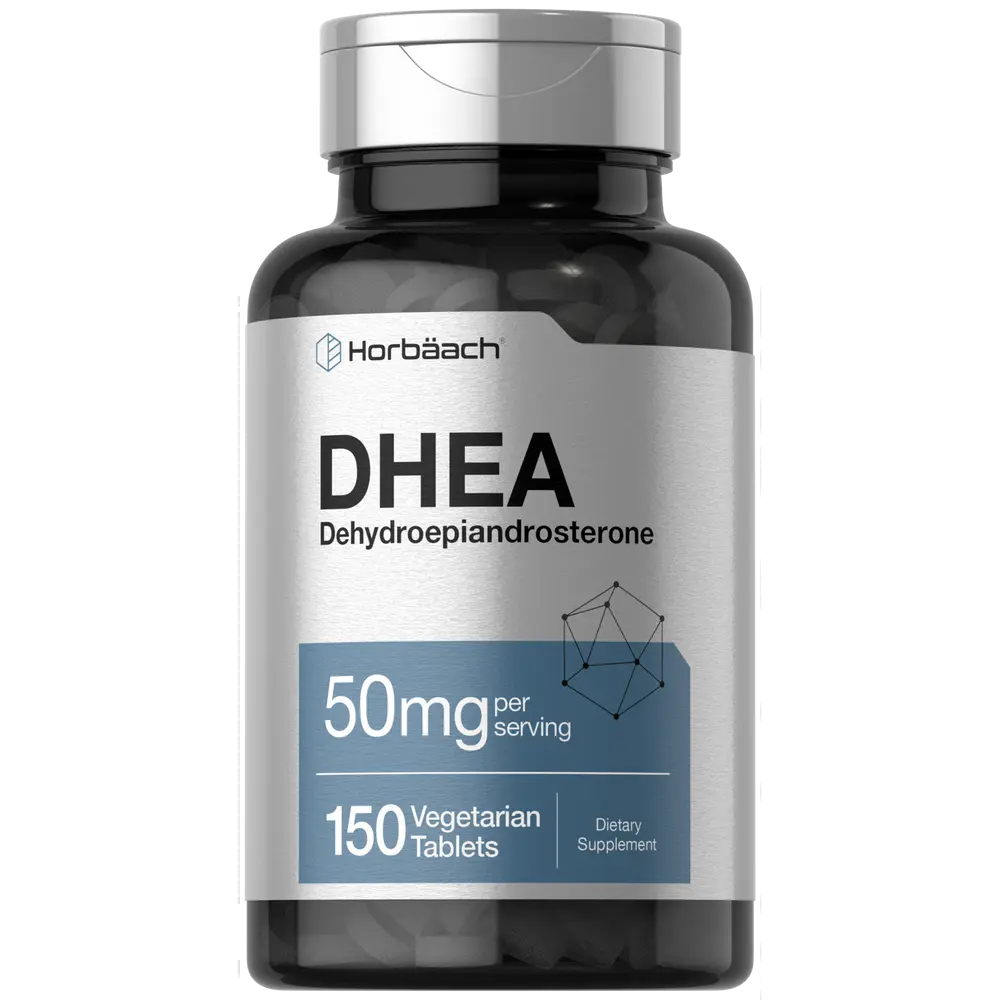 Horbäach DHEA 50mg 150 Tablets | Non-GMO, Gluten Free Supplement