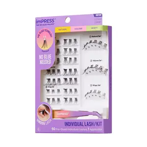 imPRESS Falsies Pre-Glued Individual Lashes Starter Kit