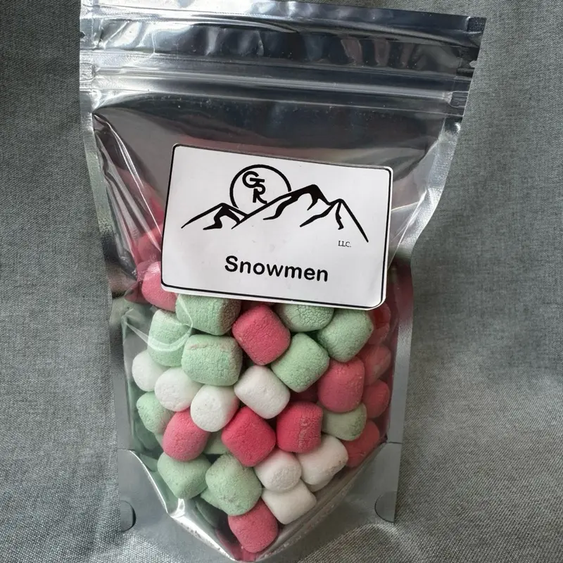 Snowmen Freeze Dried Marshmallows - Colorful Delightful Snack