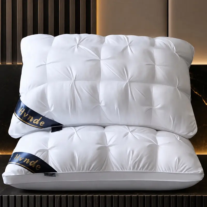 Luxury 5-Star Hotel Quality Pillows (19x29in) - Low Allergy Polyester Fiber Cover, Soft Texture, Deep Sleep Support, Posture Fix Sleep Cushion, Indoor Bed Accessories, Bedroom Items, Polyester Fill