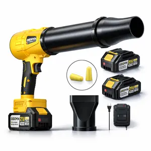 Turbo Jet Blower, Electric Cordless Leaf Blower, 21V 2.0/4.0AH Battery Jet Dry Blower, High Pressure Air Blower, Jet Blower Car Dryer, Hand Held Snow Blower, Home Outdoor, Blowing Leaves And Dust, An Ideal Christmas Gift