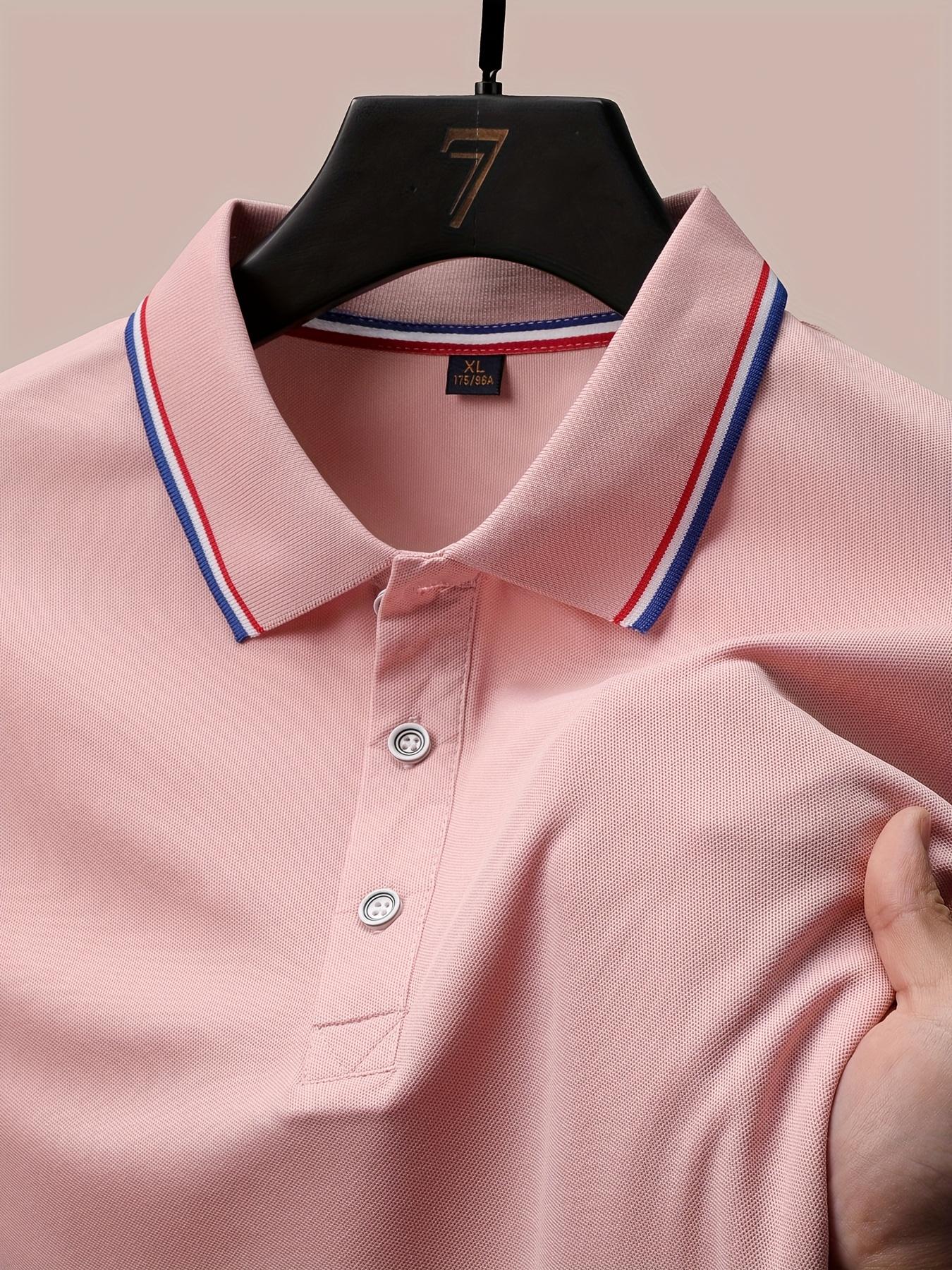 Men’s Solid Color Summer Polo Shirts, 5-Pack – Turn-down Collar Short Sleeve, Comfortable and Breathable for Sports and Outdoor Activities, Available in Multiple Colors, Great Gift for Men