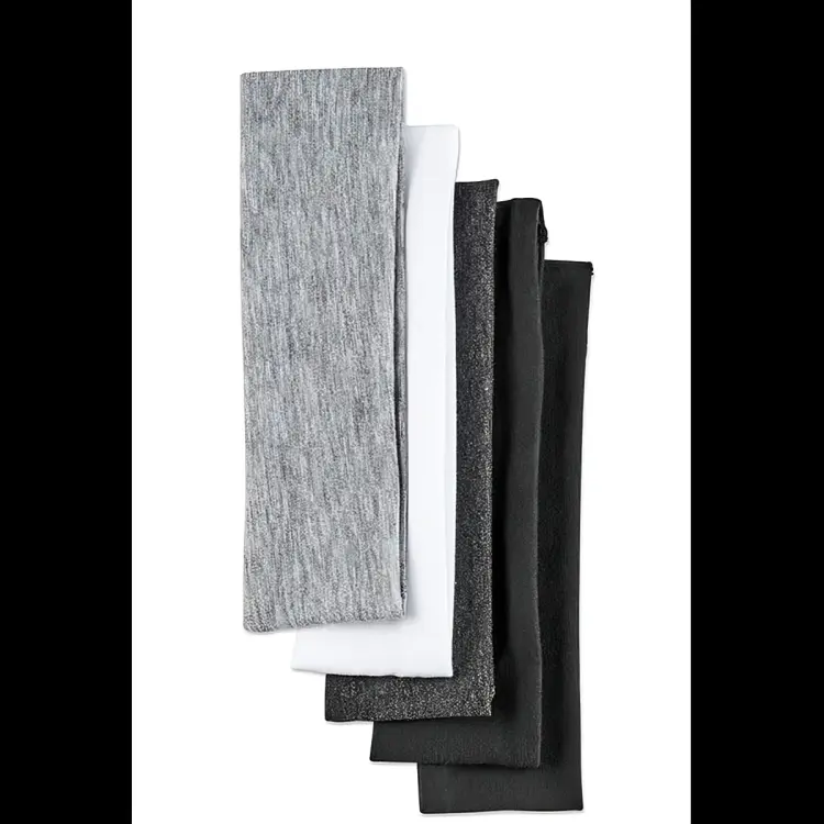 5-Pack Soft Stretchable Synthetic Mix Sports Headbands - Gym, Sweat, Yoga Headbands for Men & Women, Workout Wear Hair Accessories, Assorted Colors, Gym Headband, Sweat Headband