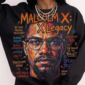 Malcolm X Legacy Sweatshirt, T-Shirt, Black Empowerment Sweater, Human Rights T-Shirt, Inspirational History Sweatshirt