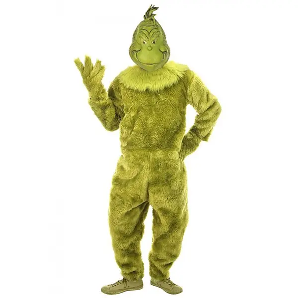 The Grinch Deluxe Men's Jumpsuit w/ Latex Mask