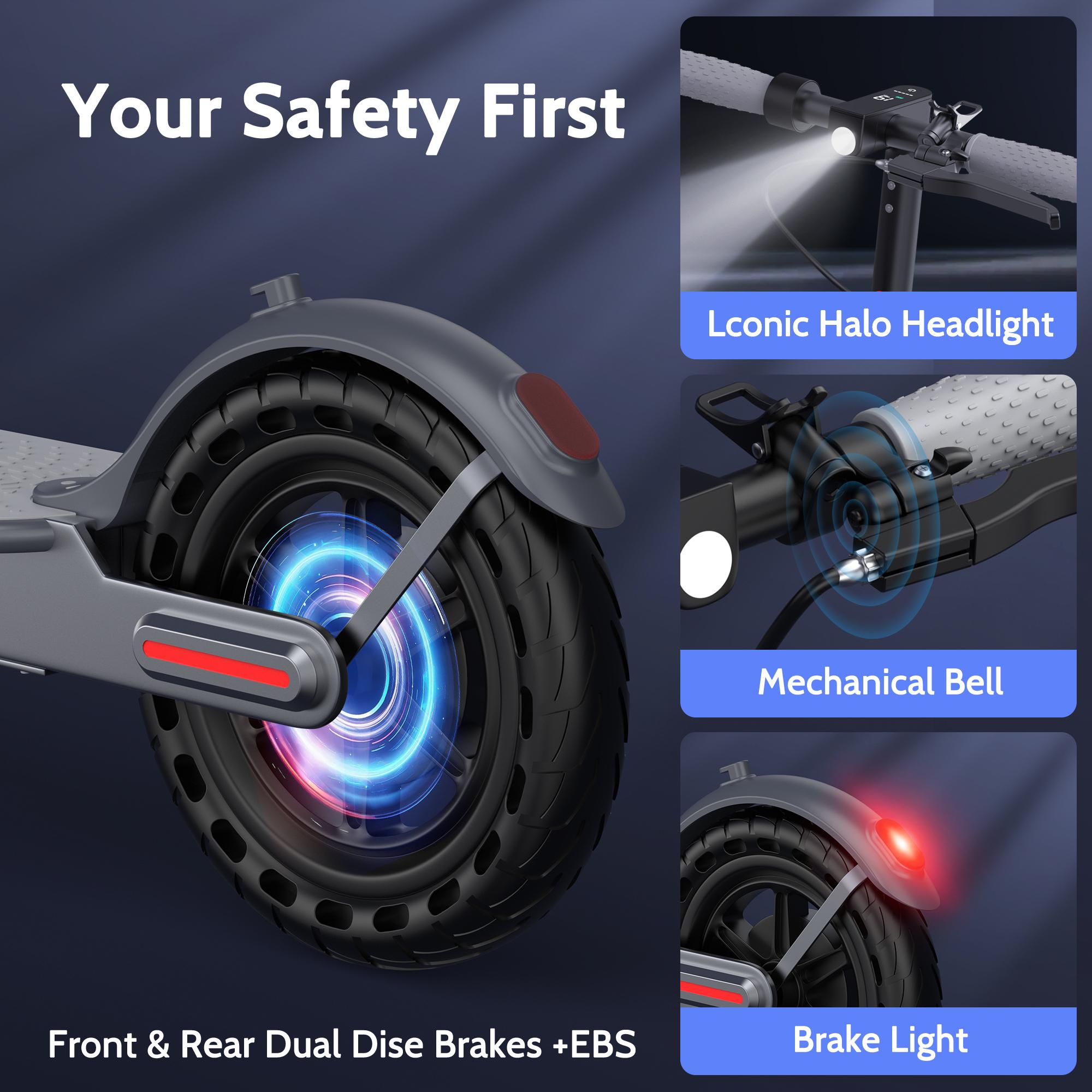 Parent Must-Have! 8+ Electric Scooter 350W Power 19Mph +12-18 Miles Range! Solid Tire + Dual Brakes= SafeFun! Folding + Cruise Control for Family Outings!#KidsElectricScooter