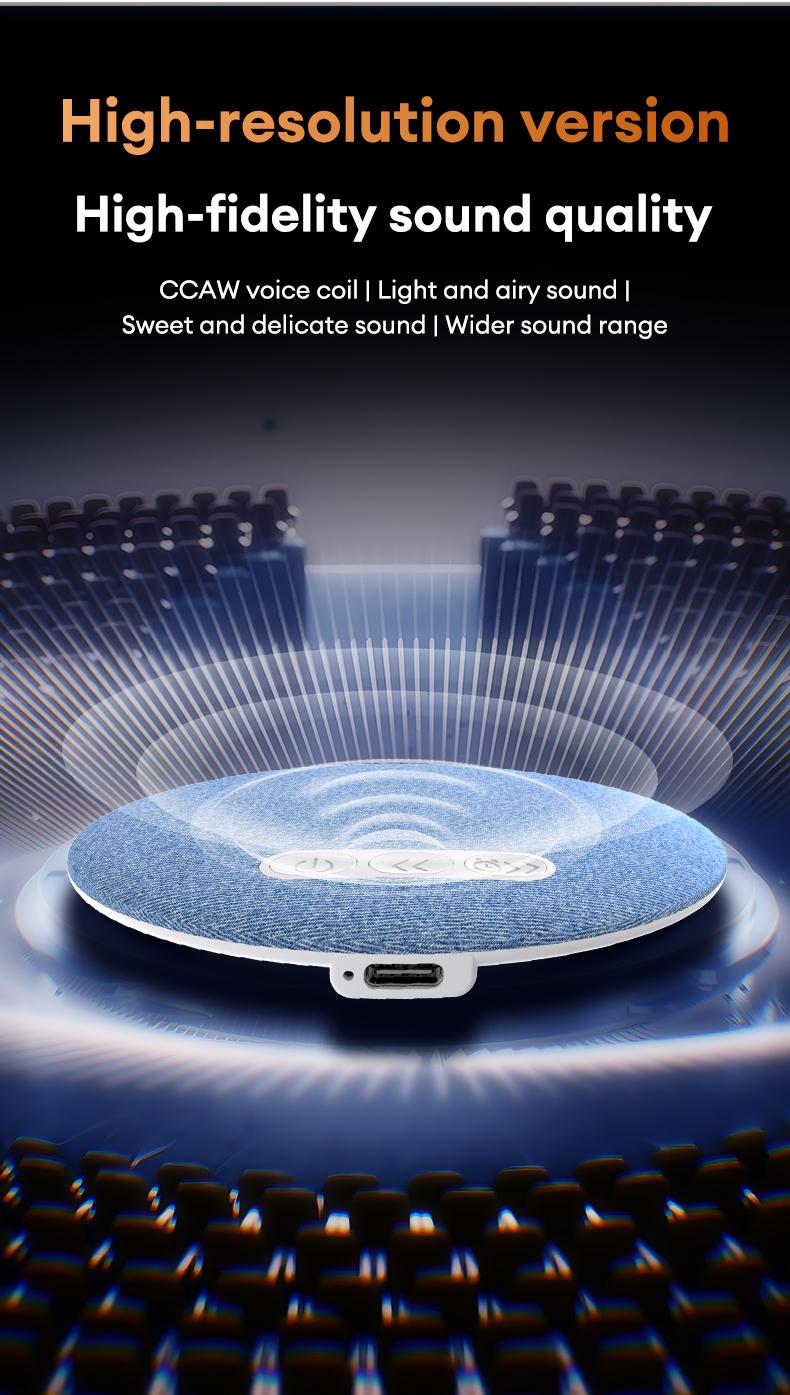 HYUNDAI S1 Ultra-Thin Bluetooth Pillow Speaker with Bluetooth 6.0, 3D White Noise, Soft Immersive Sound Field, Air Conduction Audio Design, Pillow Speaker for Bedtime Music & Audiobooks, Headphone-Free Sleep Sound, Compatible with Android & iOS