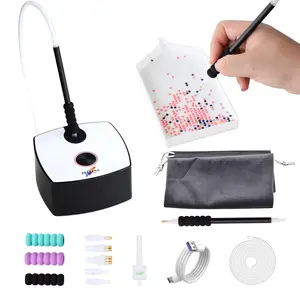 Zellina Diamond Art PensTools, Electric Diamond Painting Pen No Wax Needed with Storage Tray, Accessories Tool for Setting AB Stones Without Wax, Quiet and Long-Lasting