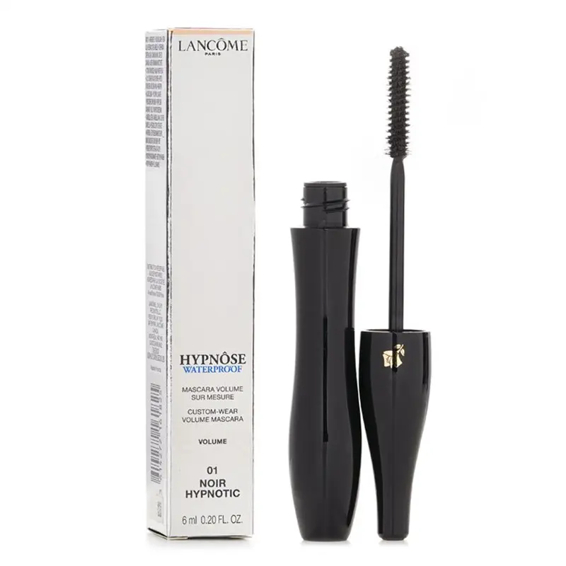 Lancome Hypnose Waterproof Custom Wear Voluminous Mascara - #01 Noir Hypnotic, Smooth Silicone Cosmetic Eyelashes Mascara, 6ml/0.2oz, Makeup