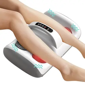 Shiatsu Foot Vibration Massager Machine with Soothing Heat, Deep Kneading, Air Compression, Improved Blood Circulation, Foot Wellness, White, 12V, 24W, 14.5x9.6 in