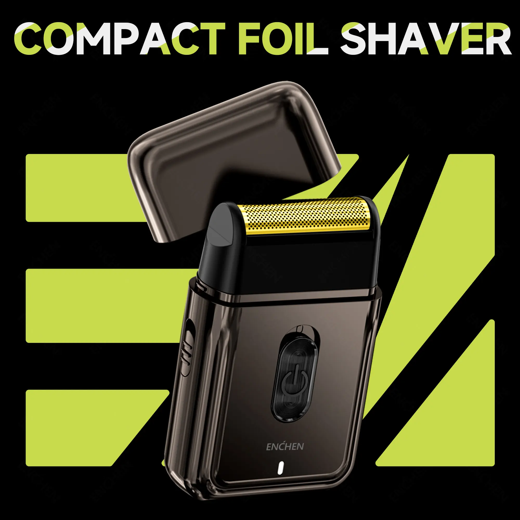 ENCHEN Electric Foil Shaver for Men, One-Button Use Waterproof Comfort Body Shaver for Men, Mini Electric Facial Care Beard Trimmer, Comfortable Grip, Rechargeable Cordless Shaver, Deep Clean Shave Anytime, Anywhere, Portable Design - For Home and Travel