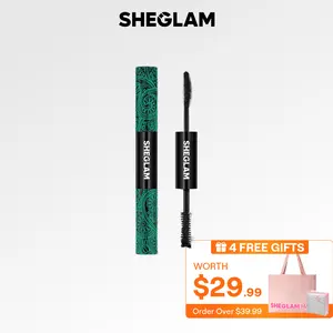 SHEGLAM All-In-One Volume & Length Mascara 2 In 1 Waterproof Volumizing Dual-Ended Brush Lengthening Curling Thick Lash Lifting Long Lasting Mascara Eye-Effortlessbeauty- Coachella