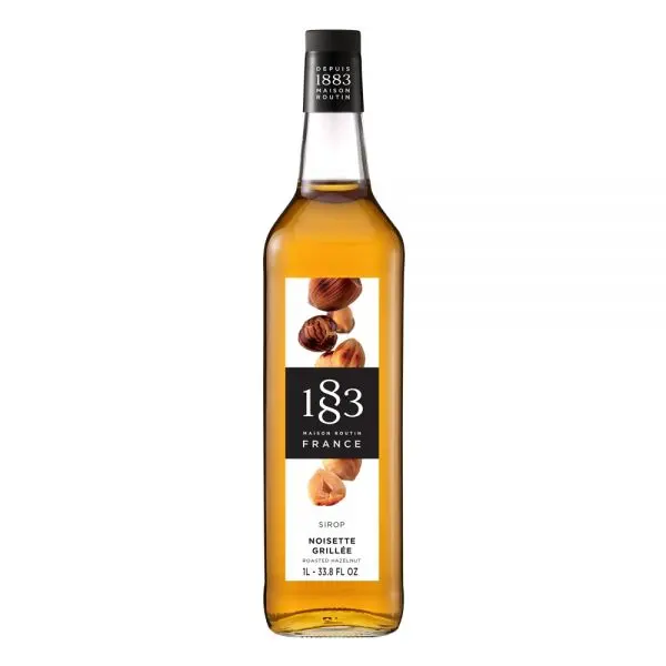 1883 Maison Routin Roasted Hazelnut Coffee Syrup for Beverages & Desserts - Bottle (1L)