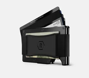 Ridge Wallet 2.0 - Aluminum RFID-Blocking Slim & Strong-Built Plain Pattern Wallet with Cash Strap & Built For Life Warranty