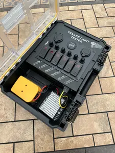 Trailer Light Tester for DeWalt 20V Battery, 7 Pin RV or SEMI, Trailer Light Tester Inside a DeWalt ToughSystem Container