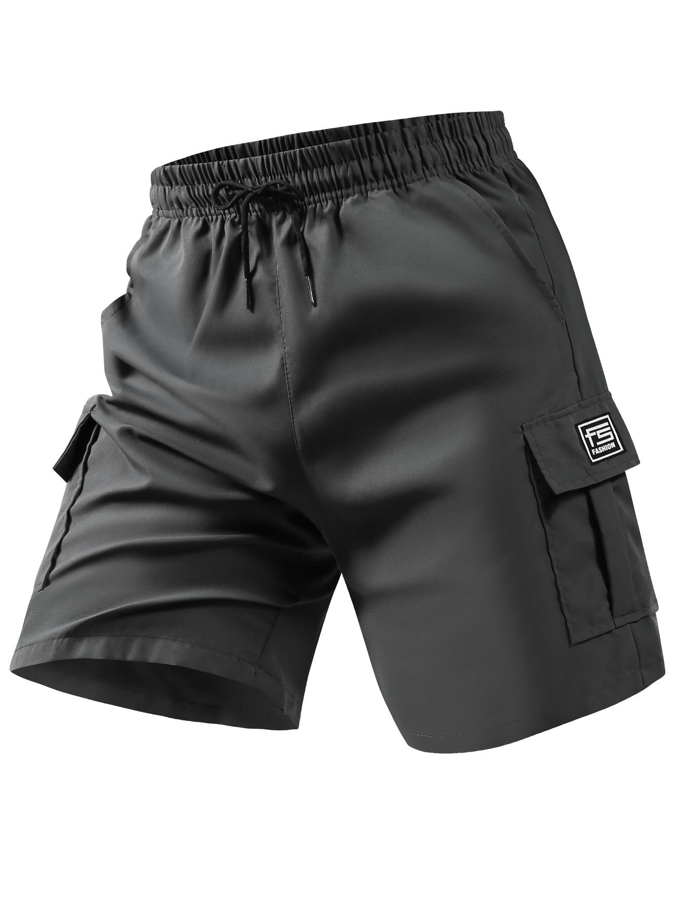 Men's Casual Cargo Shorts, 3-Pack, Black, Relaxed Fit with Functional Pockets, Solid Color, Mid-Rise, Suitable for Casual Wear and Sports, Casual Wear Shorts | Stylish Appearance | Durable Fabric with Twill Pocket Design SpringStatements