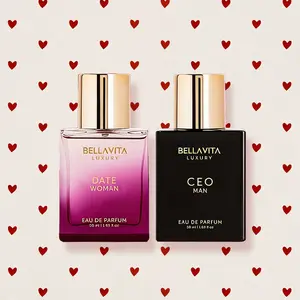 Bellavita Luxury CEO Man & Date Women Valentine Gift Set | Classic Perfume Duo 50ml Each | Power & Romance Combo | Couple Gift | Vegan & Cruelty-Free
