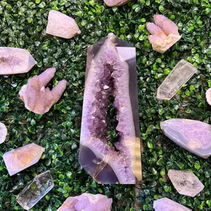 Crystal Clarity 1 -Live Claim Natural Crystal for Home Decoration Crystal Sphere Tower Specimen Carving by Lianyungang Woruo