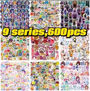 200/400/600/1000 PCS stickers, waterproof vinyl stickers,  creative stickers suitable for personalizing water bottles, suitcases, and laptops，A transparent plastic storage box is given as a gift. Gothic Witch Vintage Crafting Scrapbooking