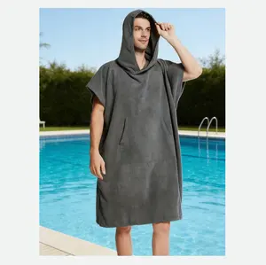 Unisex quick-drying hooded bathrobe/loungewear, microfiber hooded cape/towel, quick-drying, suitable for diving, swimming, beach and surfing.