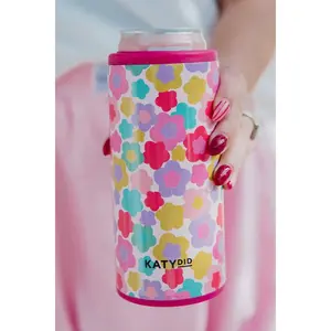 Groovy Flowers Tall Can Cooler