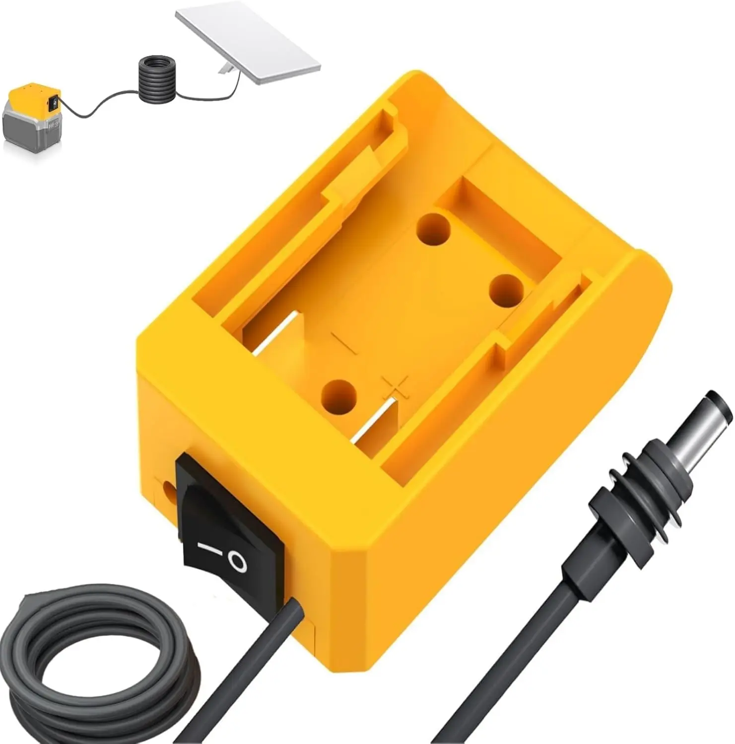 Starlink Mini Battery Adapter for Dewalt Battery Pack, DIY Power Wheel Adapter for Dewalt 20V 60V Lithium Battery with 18AWG Wire (No Battery)