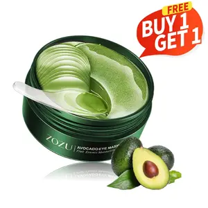 Buy 1 Get 1 Free, Under Eye Patches 60 Pairs Avocado Gold Eye Masks – Hydrating Gel Eye Pads for Dark Circles, Puffiness & Wrinkles, Refreshing Daily Skincare for Women & Men