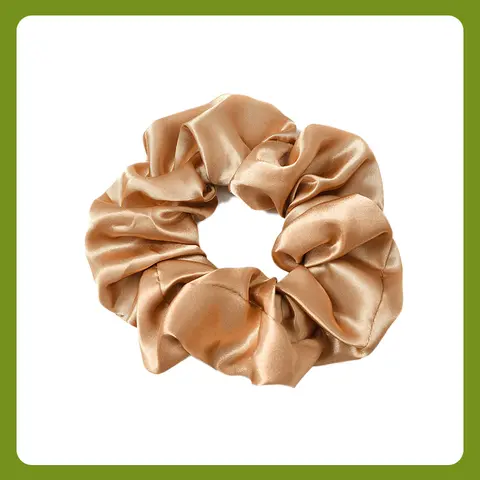 1-Piece Plain Satin Smooth Hold Glossy Hair Tie, Pony Tail Holder, Soft Control Hair Accessory