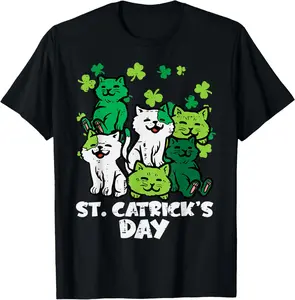 St Patricks Catricks Day Cats Saint Pattys Women T-Shirt
