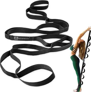 Premium Durable Stretch Straps with Loops, Stretching Strap for Physical Therapy, Multi-Loop Yoga Strap Fitness Exercise Strap for Yoga, Pilates, Dance, Flexibility&Exercise