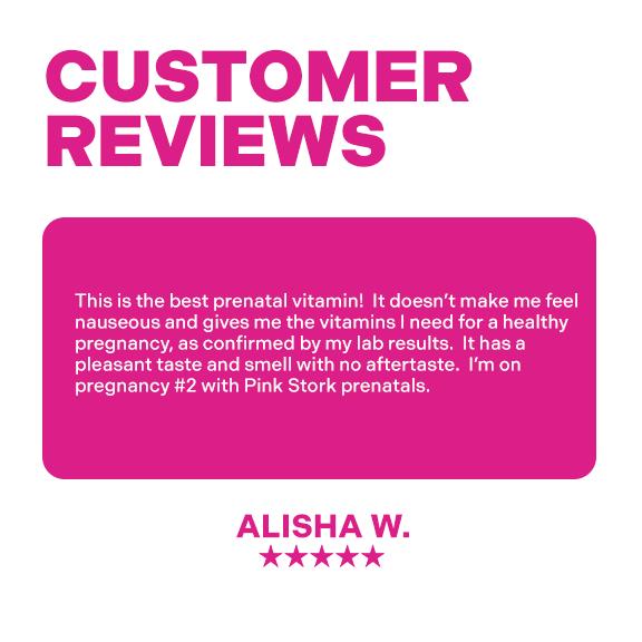 Pink Stork Total Prenatal Vitamins with DHA, Iron, Methylated Folate | Mint or Berry Scent | Clean Label Purity | Pregnancy Support Essentials | Gluten-Free, Non-GMO | B6, B12, Choline, Vitamin D