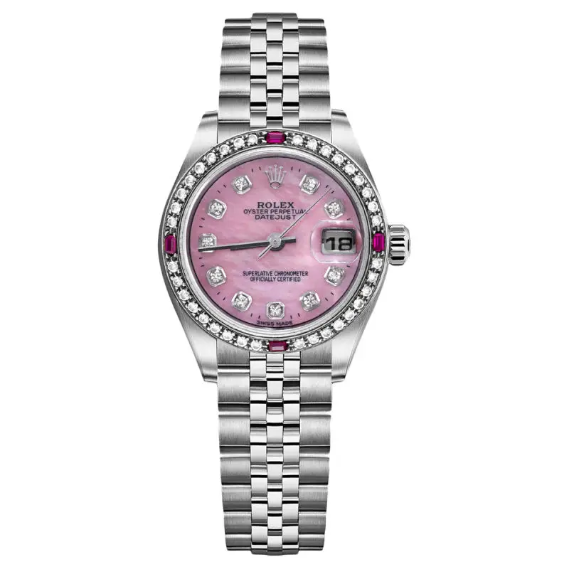 Rolex Datejust 26 Automatic Mechanical Ladies Watch - 26MM Mother-of-Pearl Dial Two-Tone Diamond Bezel WHP041093