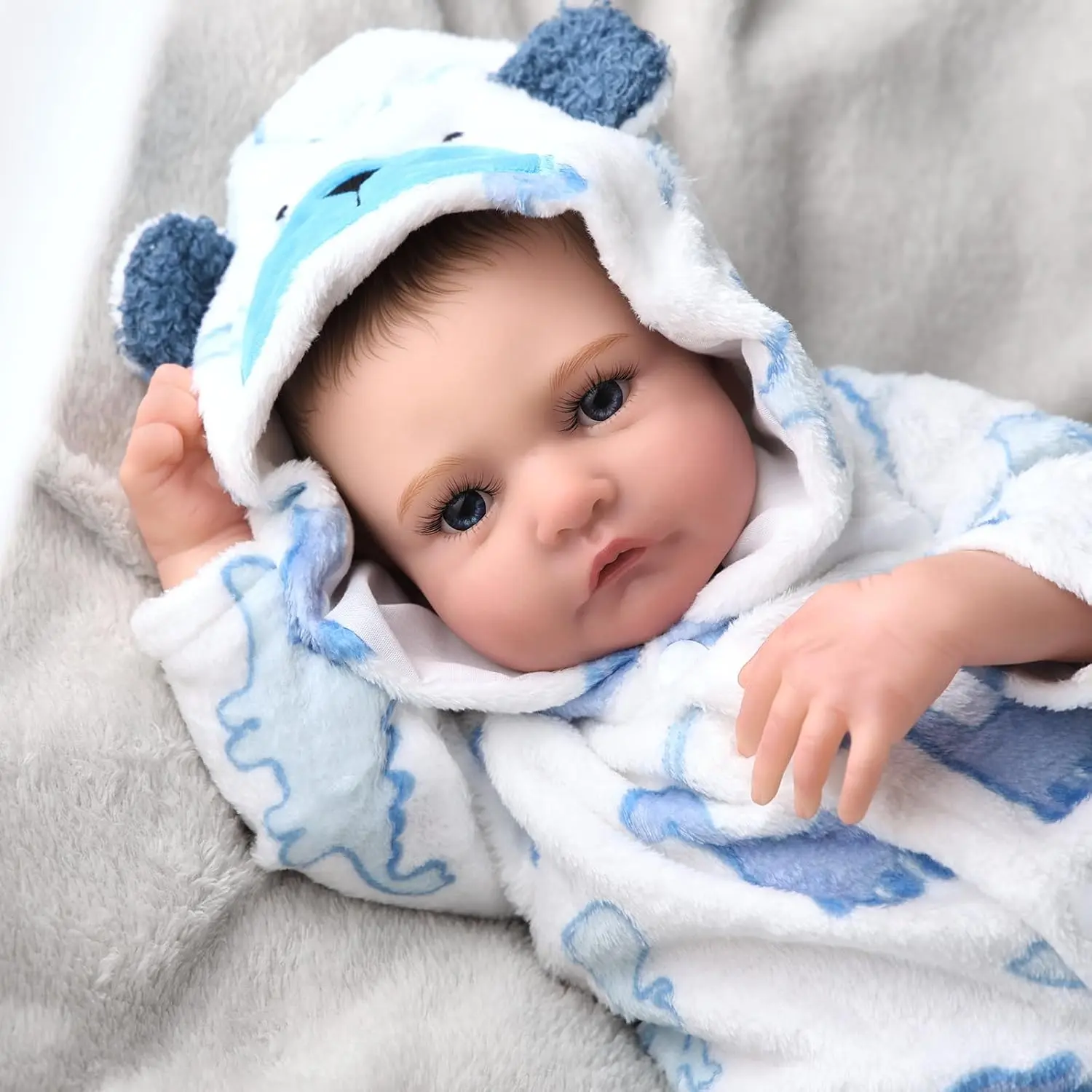 #Summervibes#DealsForYouDays BABESIDE Lifelike Reborn Baby Dolls 20Inch Fabric body+vinyl limbs Real Life Baby Dolls with Toy Accessories For kids Age 3+ Suitable gifts for Mother's Day Valentine'sDay Children's Day & Christmas
