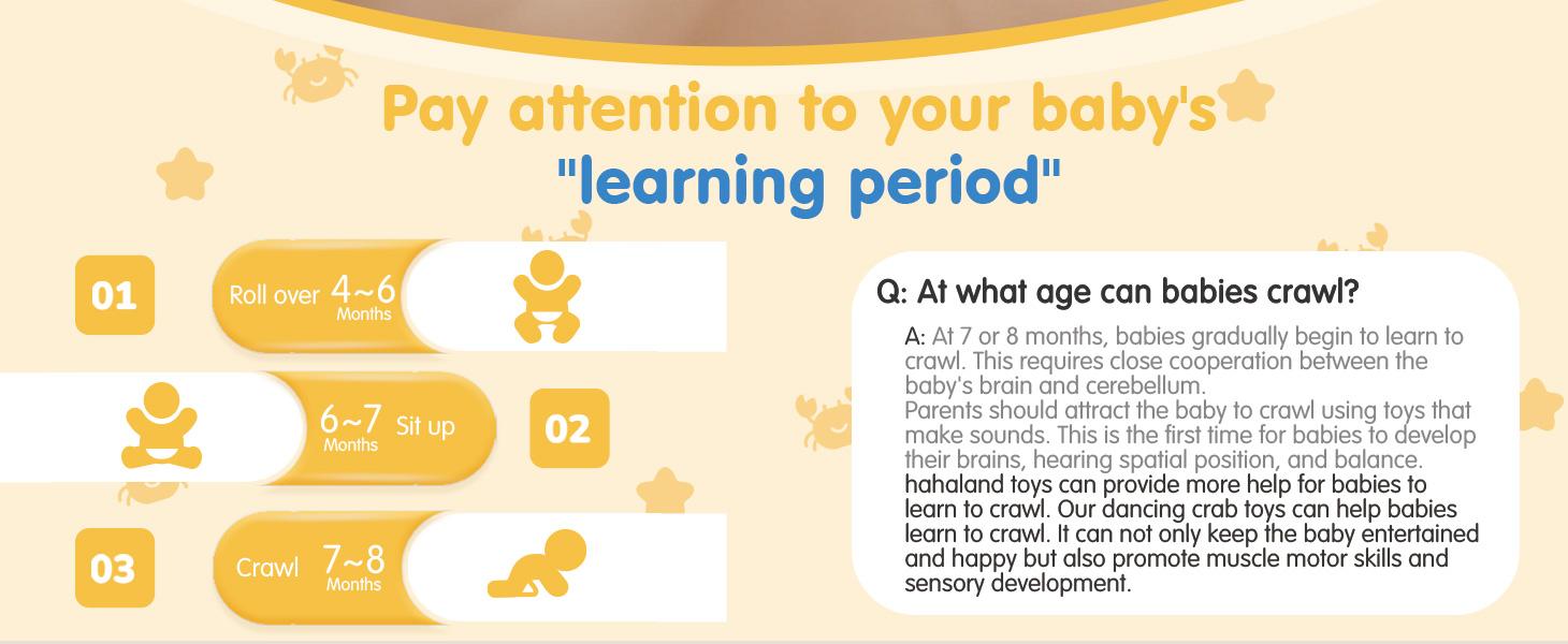 Hahaland Musical Interactive Dancing Crab/Bee/Football Plush Toy - 48 Songs & Repeat What You Say- Walking Moving Bouncing Crawling Toddler Toy 1-3 Baby Toy Infant Tummy Time Toy 0-3-6-12-18 Months Birthday Easter Basket Stuffers  Gifts for Kids