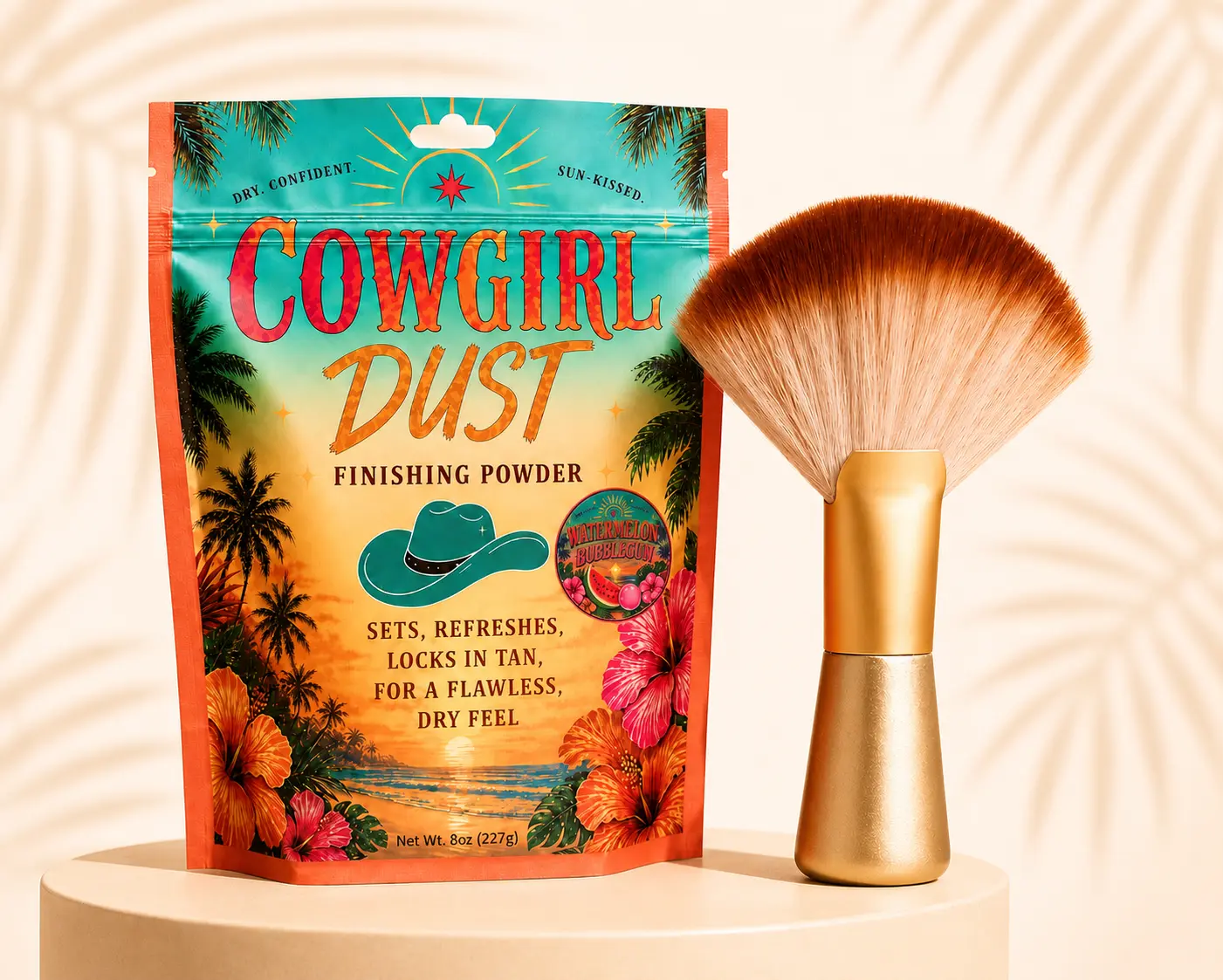 The Cowgirl Kit Body Powder, Arrowroot-Based Body Care Finishing Powder, Sunless Safe Tanning Product for Tanning Needs, Tanning Products, Kit Set
