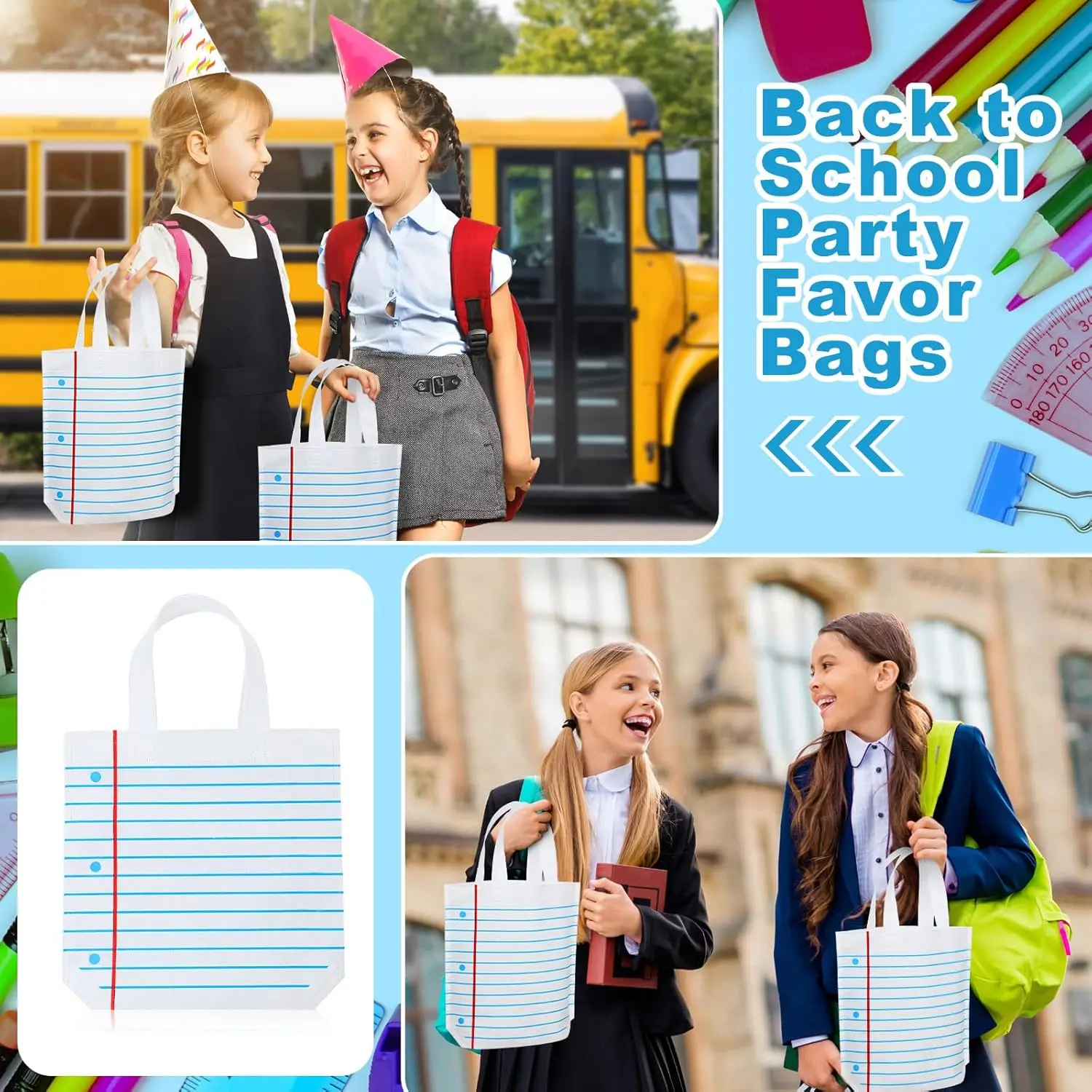 Crayon Tote Bags(36 Pcs)