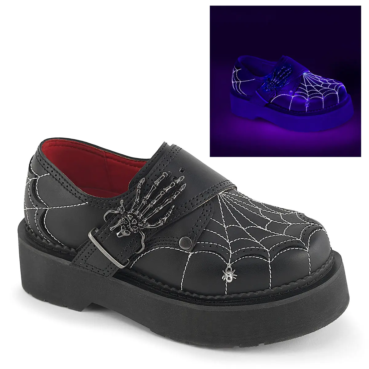 Demonia Rebel-03 Stacked Platform Combat Oxford Women's Shoe