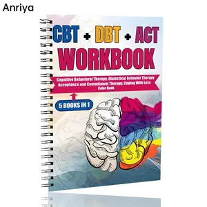 【DealsforYouDays】5-in-1 CBT DBT Action Workbook for Adult Mental Health - Cognitive Behavioral Therapy, Dialectical Behavior Therapy, Loss Coping, Relaxation Guide, Patience Exercises, Spiral-Bound Color-Coded Techniques