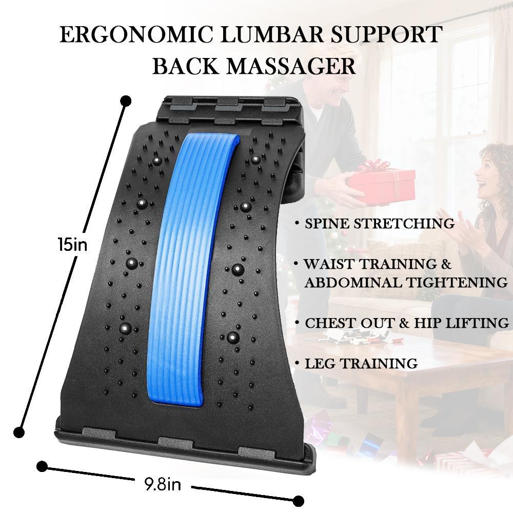 4-Level Adjustable Back Stretcher | Spine Deck for Lower Back Pain Relief | Posture Corrector & Lumbar Support Traction Device