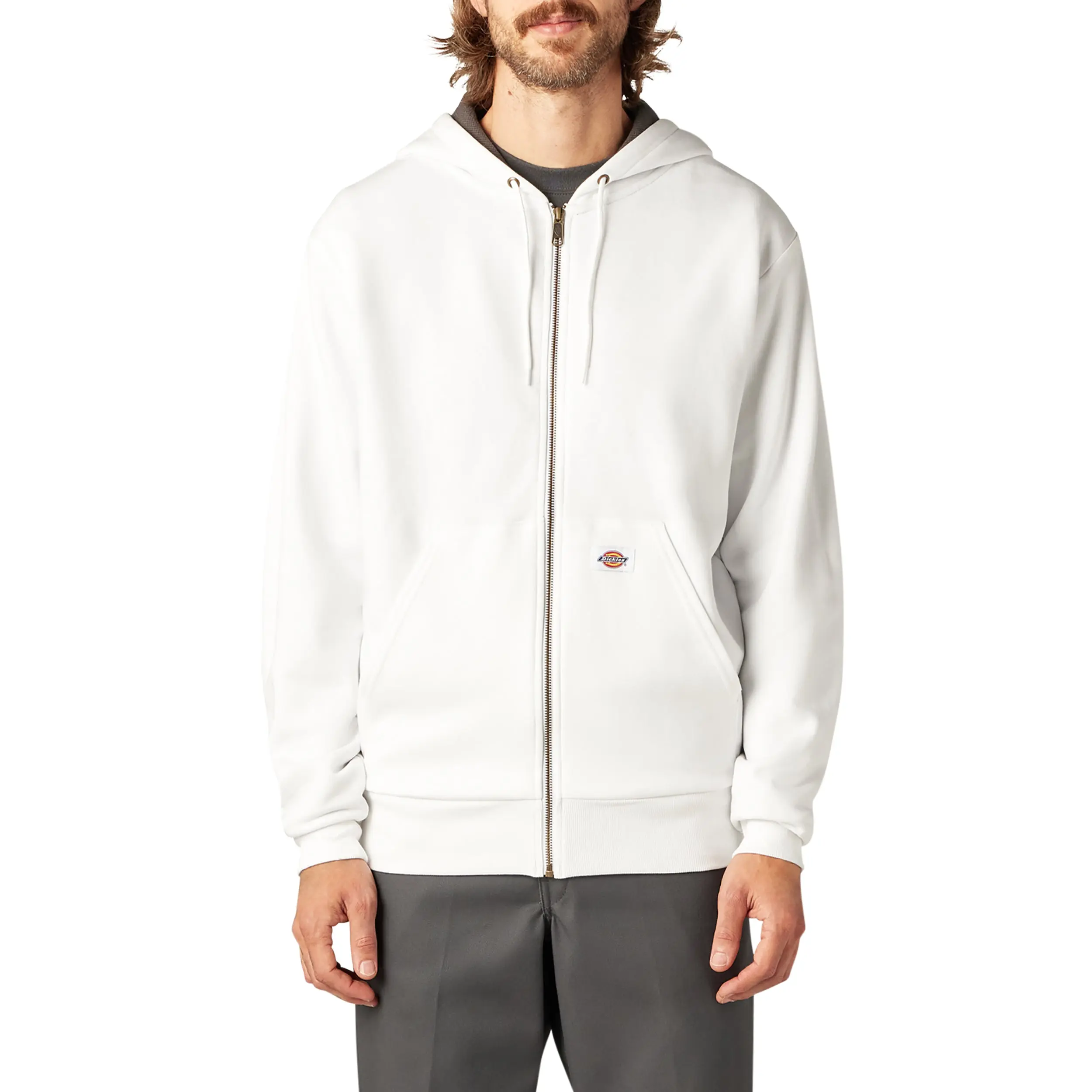 Dickies Thermal Lined Fleece Zip Hoodie,Warm Kangaroo Pocket,Adjustable Hood,Classic Workwear Style