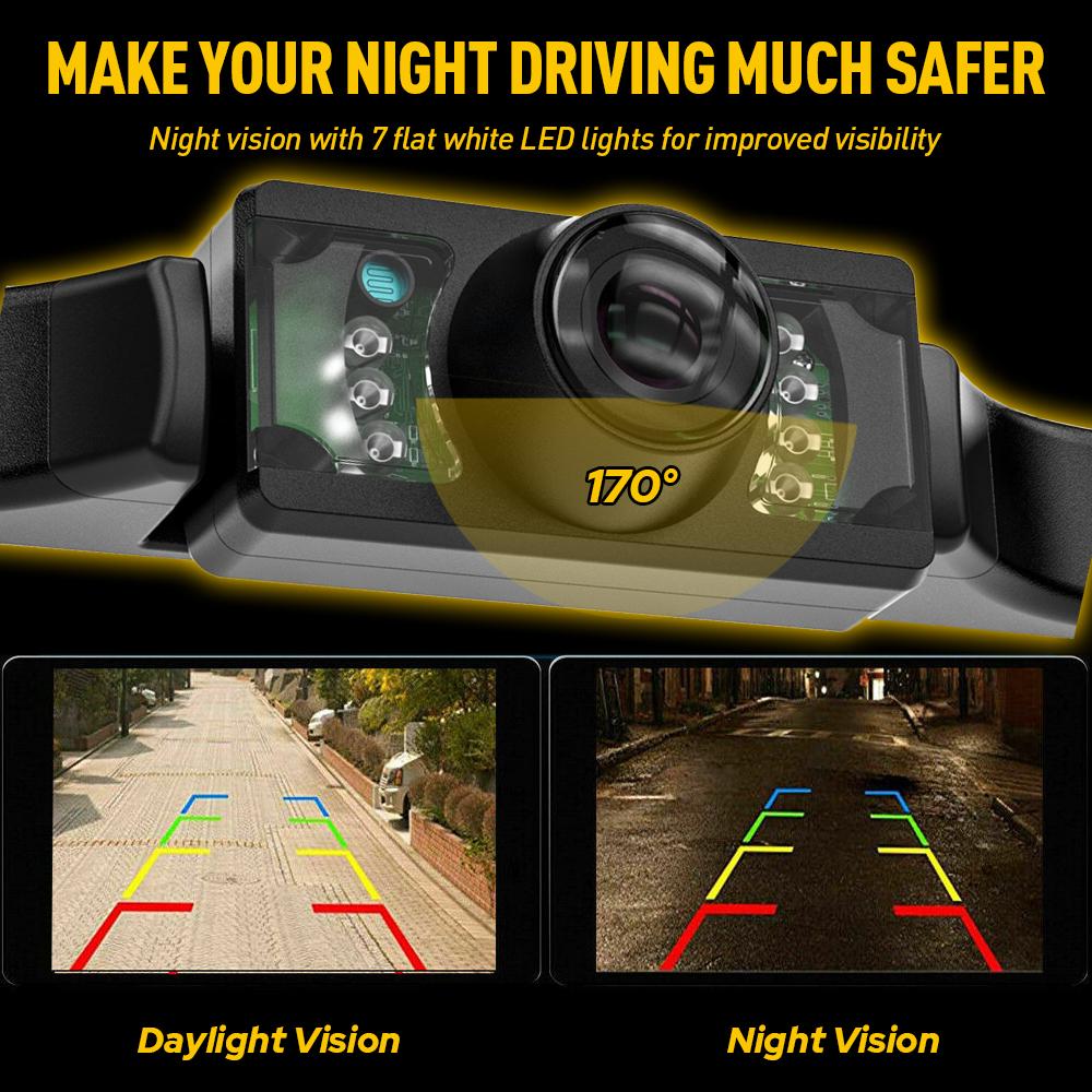 Car Rear View Camera Reverse Backup Camera Night Vision License Plate Waterproof
