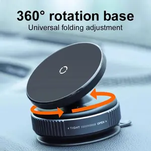 Magnetic Car Mount Mobile Phone Holder Vacuum Adsorption 360° Rotation Super Strong Suction Bracket for Iphone12-16 Smartphone Electronics  vacuum phone holder portable foldable car phone holder universal phone holder mount stable design