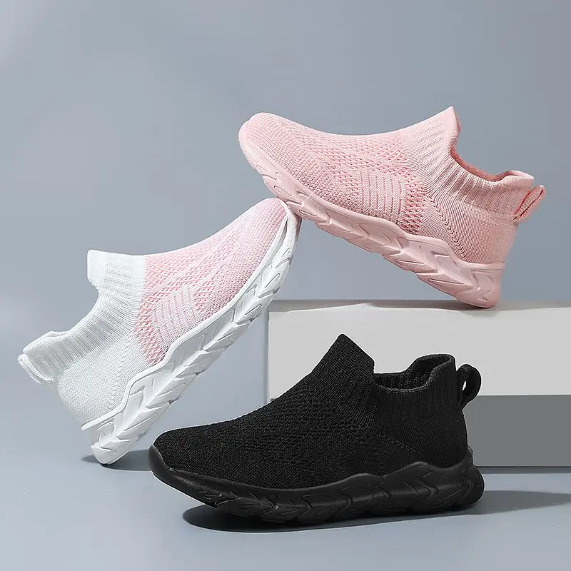Kids' Breathable Mesh Slip-On Sneakers - Casual Low-Top Athletic Soft Shoes with Flexible Sole, Fabric Upper, for Boys & Girls Ages 3-14, Everyday Use & Playground, Casual Breathable Shoes, Athletic Soft Breathable