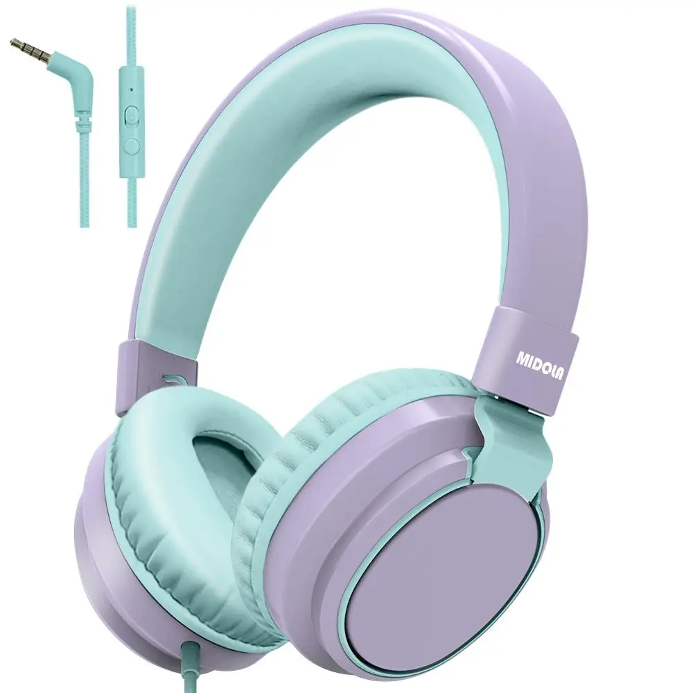 MIDOLA H01 Wired Over-Ear Gaming Headphones - Hi-Fi Audio, Active Noise Cancellation, Dual Mic, Folding Design, Extended Wear Comfort for Students, Daily Commute