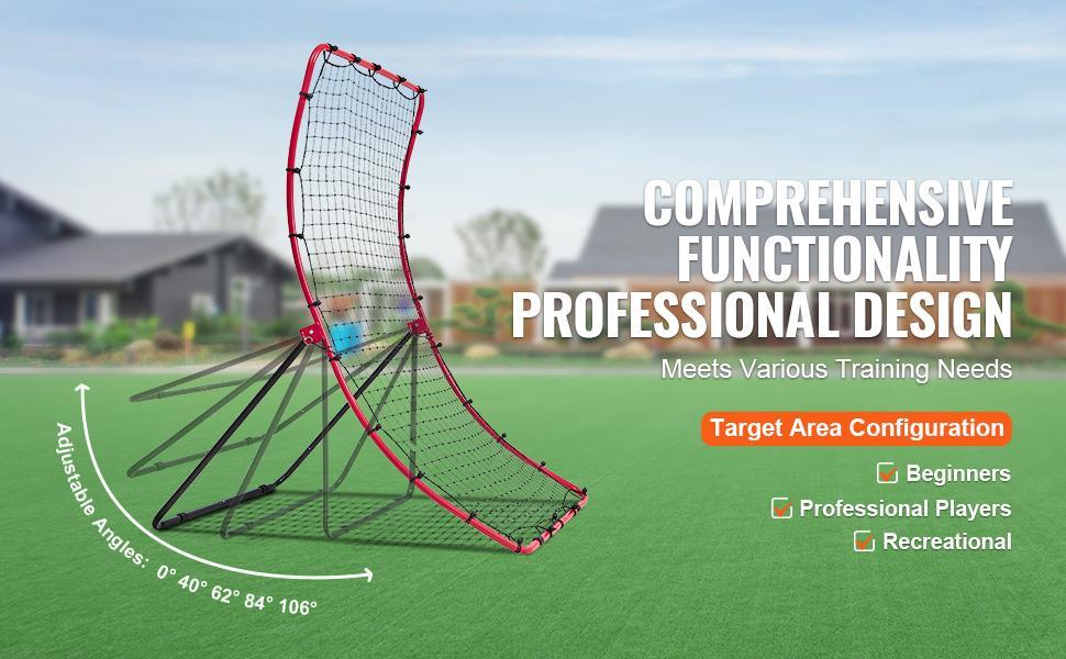 VEVOR Baseball And Softball Rebounder Net, 4 x 5.5 ft PitchBack Baseball Pitching Nest, Pitch Return Trainer Rebound Net with Pitching Target, All Angle Fielding Rebound Net for Grounders Pop Flies VEVOR Baseball And Softball Rebounder Net, 4 x 5.5 ft PitchBack Baseball Pitching Nest, Pitch Return Trainer Rebound Net with Pitching Target, All Angle Fielding Rebound Net for Grounders Pop Flies
