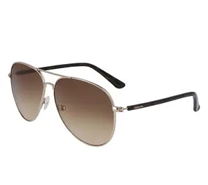 Calvin Klein Women's Gold-Tone Slim Classic Aviator Sunglasses
