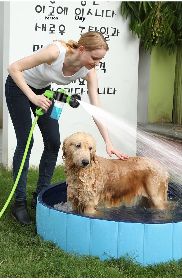 Multifunctional Pet Shower Kit, 5 Counts/ set Adjustable High Pressure Cleaner Nozzle, Pet Bathing Accessories, Fur Saver Nozzle, Deshedding Nozzle, Suitable for Pets, Home and Outdoor Use Nourishing Pet Multifunctional Silicone Grooming Gloves dog