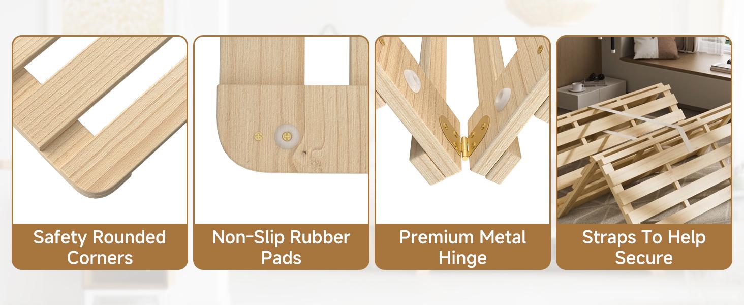 【SummerWins】Lilypelle Foldable Solid Pine Wood Tatami Bed Frame, Japanese Tatami Bed Frame Slatted Bed, Beds Plate for Japanese Floor Futon Mattress, Guest Tatami Mat Floor Sleep Bedding 【SummerWins】Lilypelle Foldable Solid Pine Wood Tatami Bed Frame, Japanese Tatami Bed Frame Slatted Bed, Beds Plate for Japanese Floor Futon Mattress, Guest Tatami Mat Floor Sleep Bedding