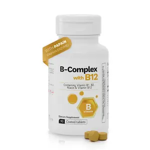 B-Complex with B12 & Papain – Daily Energy Support Tablets 90 Coated Tablets